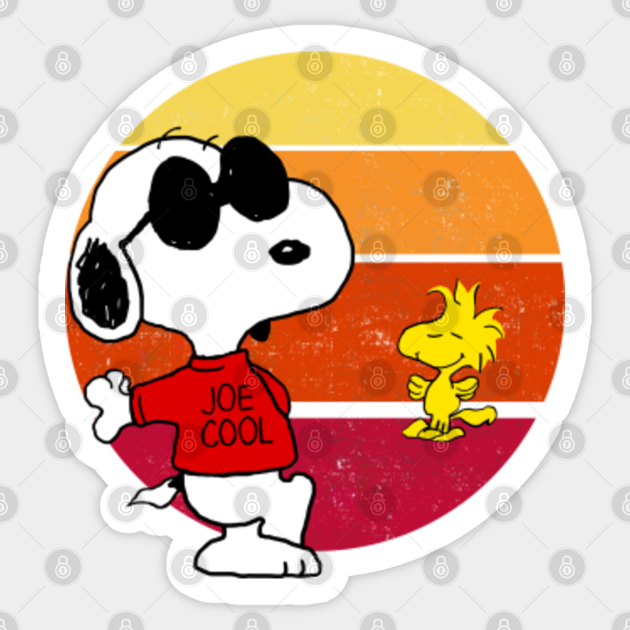 Retro Joe Cool Cool Sticker TeePublic